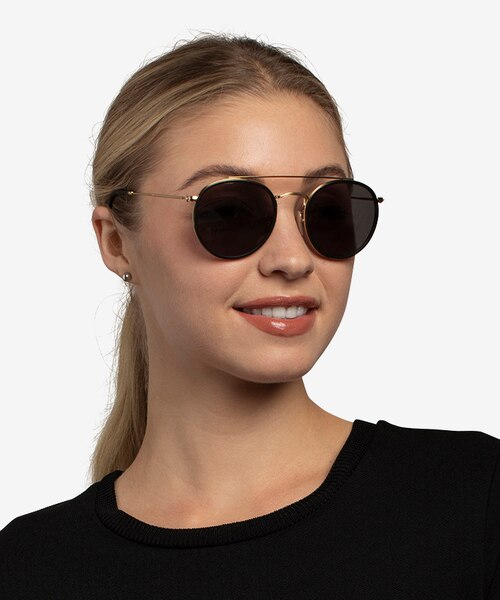 Ray-Ban RB3647N Round Arista MetalSunglass Frames for Women from EyeBuyDirect