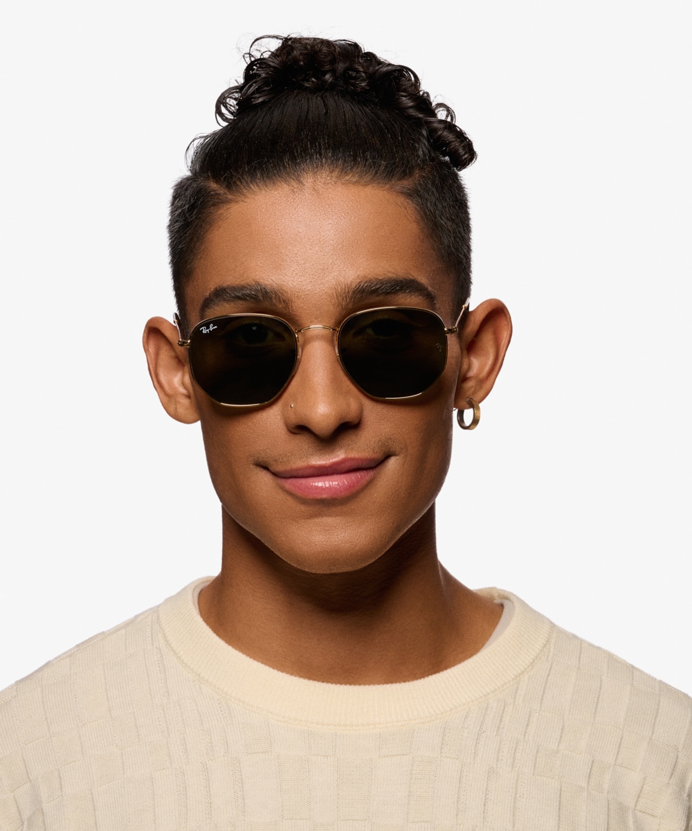 Hexagon sunglasses shop ray ban