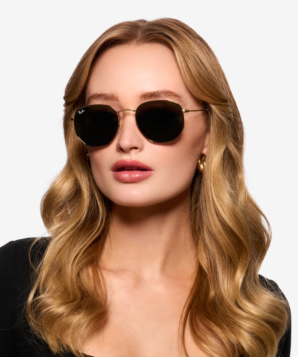 Ray ban cheap hexagonal mirrored sunglasses