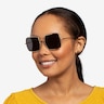 Ray-Ban RB1971 Square Gold MetalSunglass Frames for Women from EyeBuyDirect