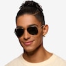 Ray-Ban RB3025 Aviator Arista MetalSunglass Frames for Men from EyeBuyDirect
