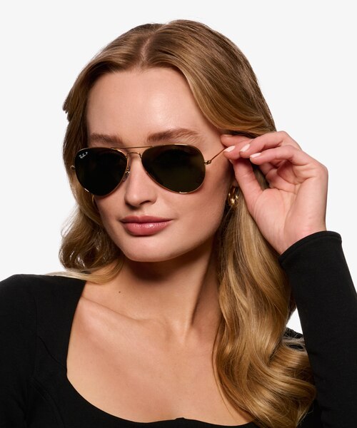 Ray-Ban RB3025 Aviator Arista MetalSunglass Frames for Women from EyeBuyDirect