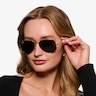 Ray-Ban RB3025 Aviator Arista MetalSunglass Frames for Women from EyeBuyDirect
