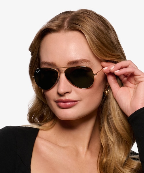 Ray-Ban RB3025 Aviator Arista MetalSunglass Frames for Women from EyeBuyDirect