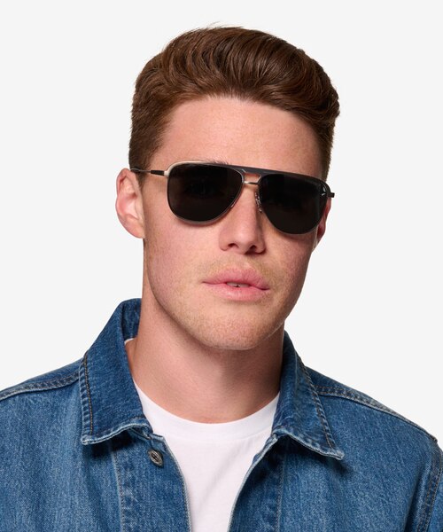ARNETTE Holboxx Brushed Gunmetal MetalSunglass Frames for Men from EyeBuyDirect
