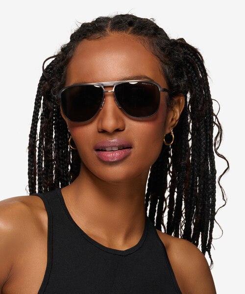 ARNETTE Holboxx Brushed Gunmetal MetalSunglass Frames for Women from EyeBuyDirect