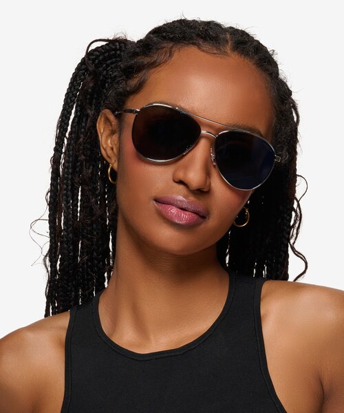 ARNETTE Sidecar Silver MetalSunglass Frames for Women from EyeBuyDirect