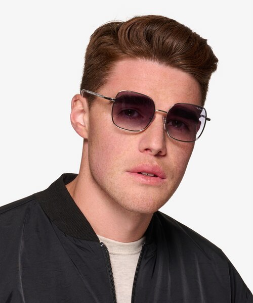 Vogue Eyewear VO4175SB Silver MetalSunglass Frames for Men from EyeBuyDirect
