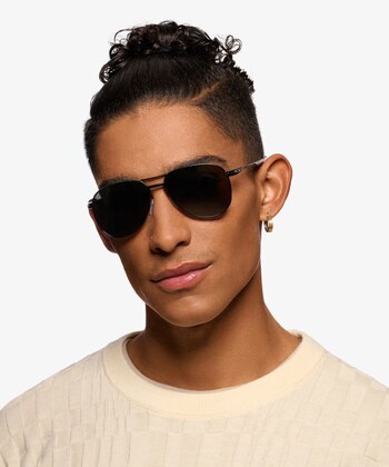 Satin Black Oakley Contrail -  Metal Sunglasses