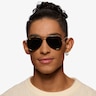 Ray-Ban RB3625 New Aviator Legend Gold MetalSunglass Frames for Men from EyeBuyDirect