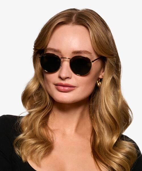 Legend Gold Ray-Ban RB3637 New Round -  Metal Sunglasses
