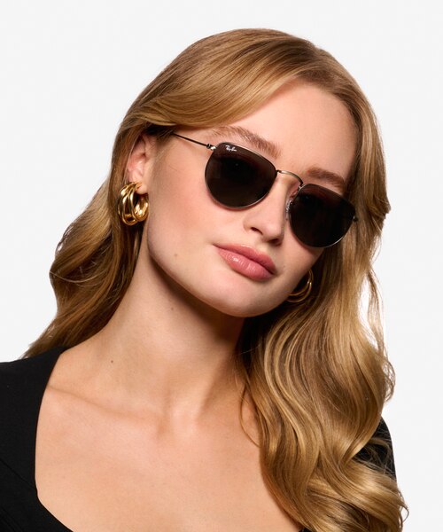 Ray-Ban RB3958 Elon Antique Gunmetal MetalSunglass Frames for Women from EyeBuyDirect
