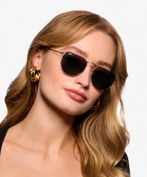 Ray-Ban RB3958 Elon Antique Gunmetal MetalSunglass Frames for Women from EyeBuyDirect