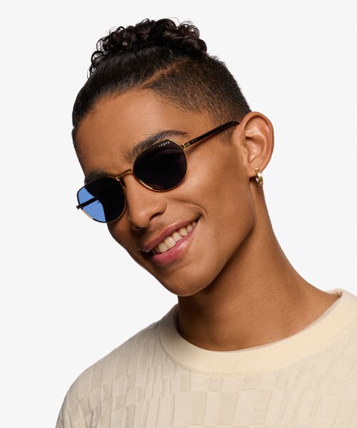 Vogue Eyewear VO4242S Gold MetalSunglass Frames for Men from EyeBuyDirect