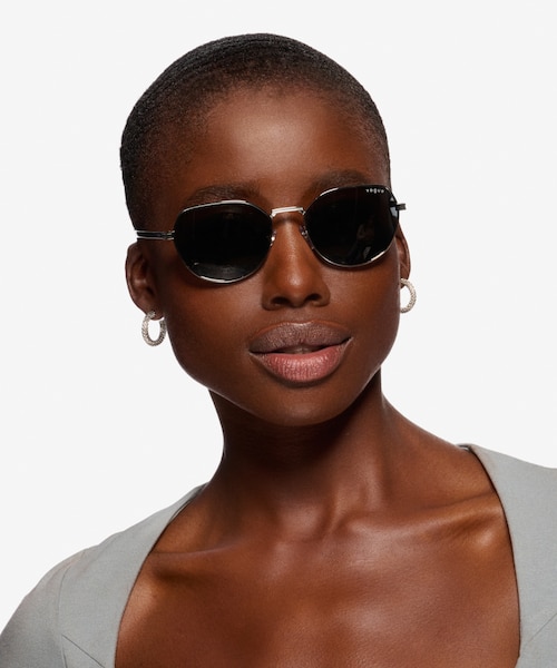 Vogue Eyewear VO4242S Silver MetalSunglass Frames for Women from EyeBuyDirect