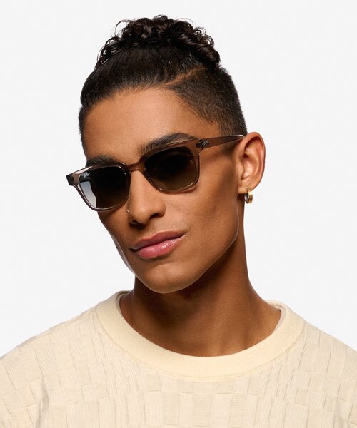 Ray-Ban RB4323 Transparent Gray PlasticSunglass Frames for Men from EyeBuyDirect