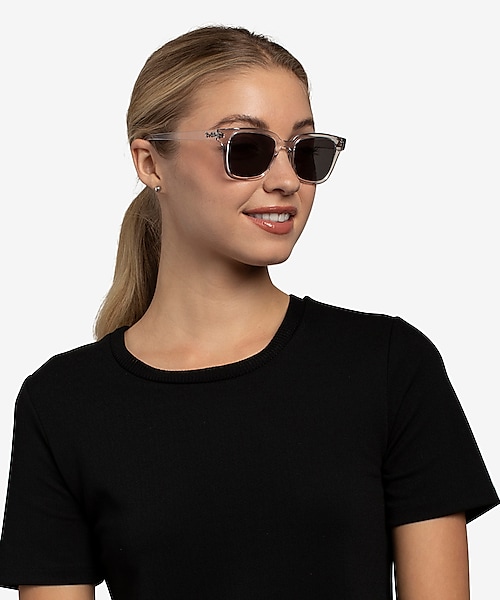 Ray-Ban RB4323 - Square Transparent Frame Prescription Sunglasses