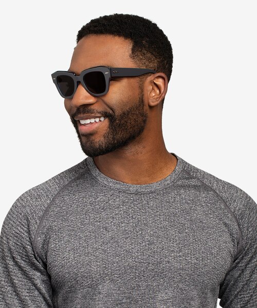Ray-Ban State Street Gray On Transparent Blue AcetateSunglass Frames for Men from EyeBuyDirect