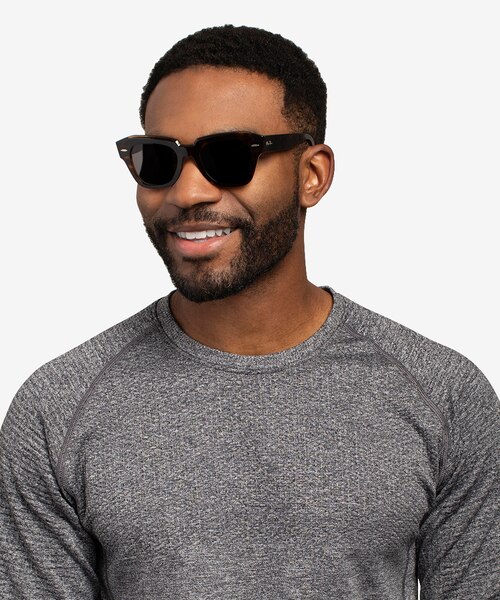 Ray-Ban State Street Havana On Transparent Brown AcetateSunglass Frames for Men from EyeBuyDirect