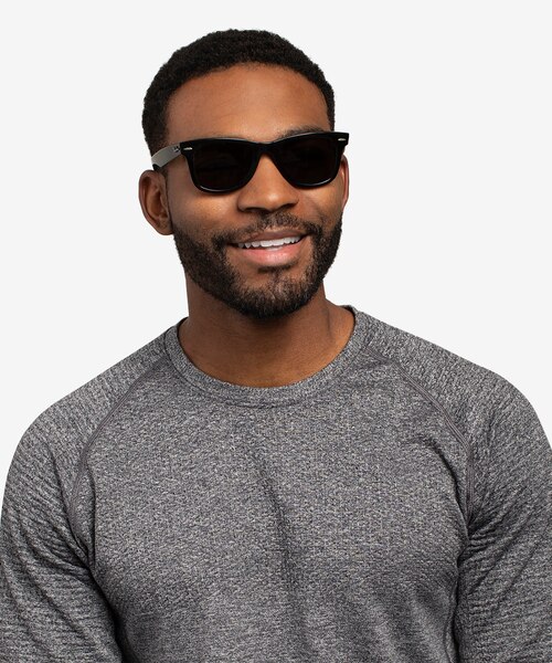 Ray-Ban RB2140 Wayfarer Black AcetateSunglass Frames for Men from EyeBuyDirect