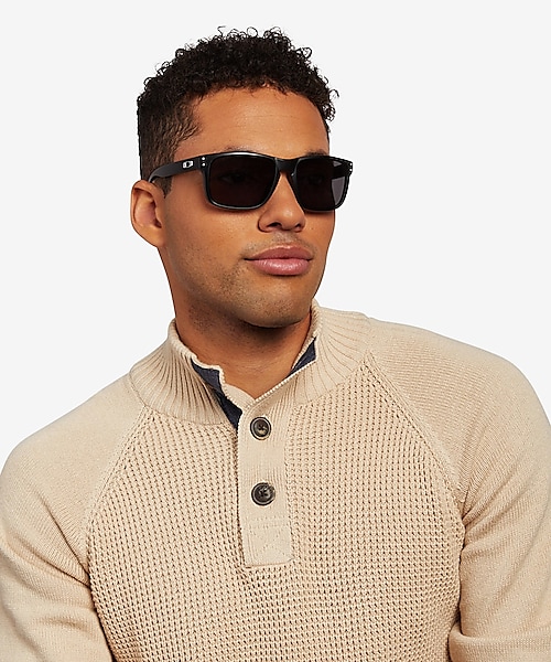 - Square Matte Black Frame Sunglasses For Men | Eyebuydirect