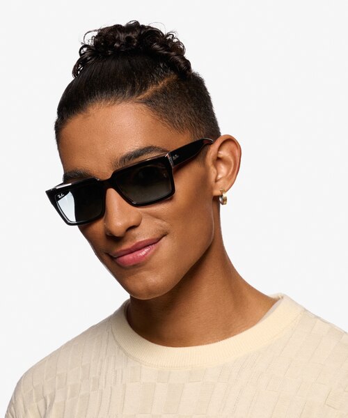 RAY-BAN RB2191 Black Clear AcetateSunglass Frames for Men from EyeBuyDirect