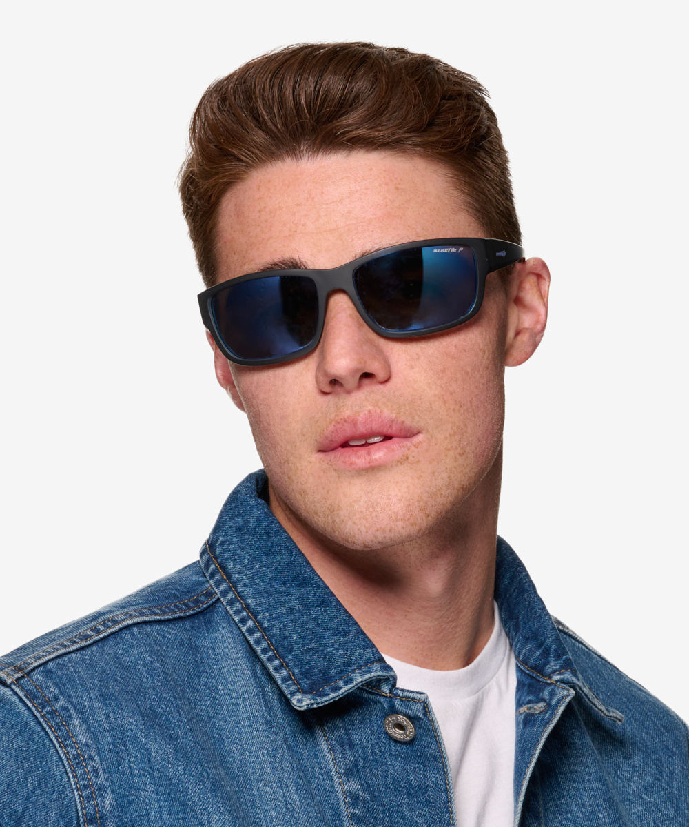 ARNETTE Bushwick - Rectangle Black Frame Prescription Sunglasses ...