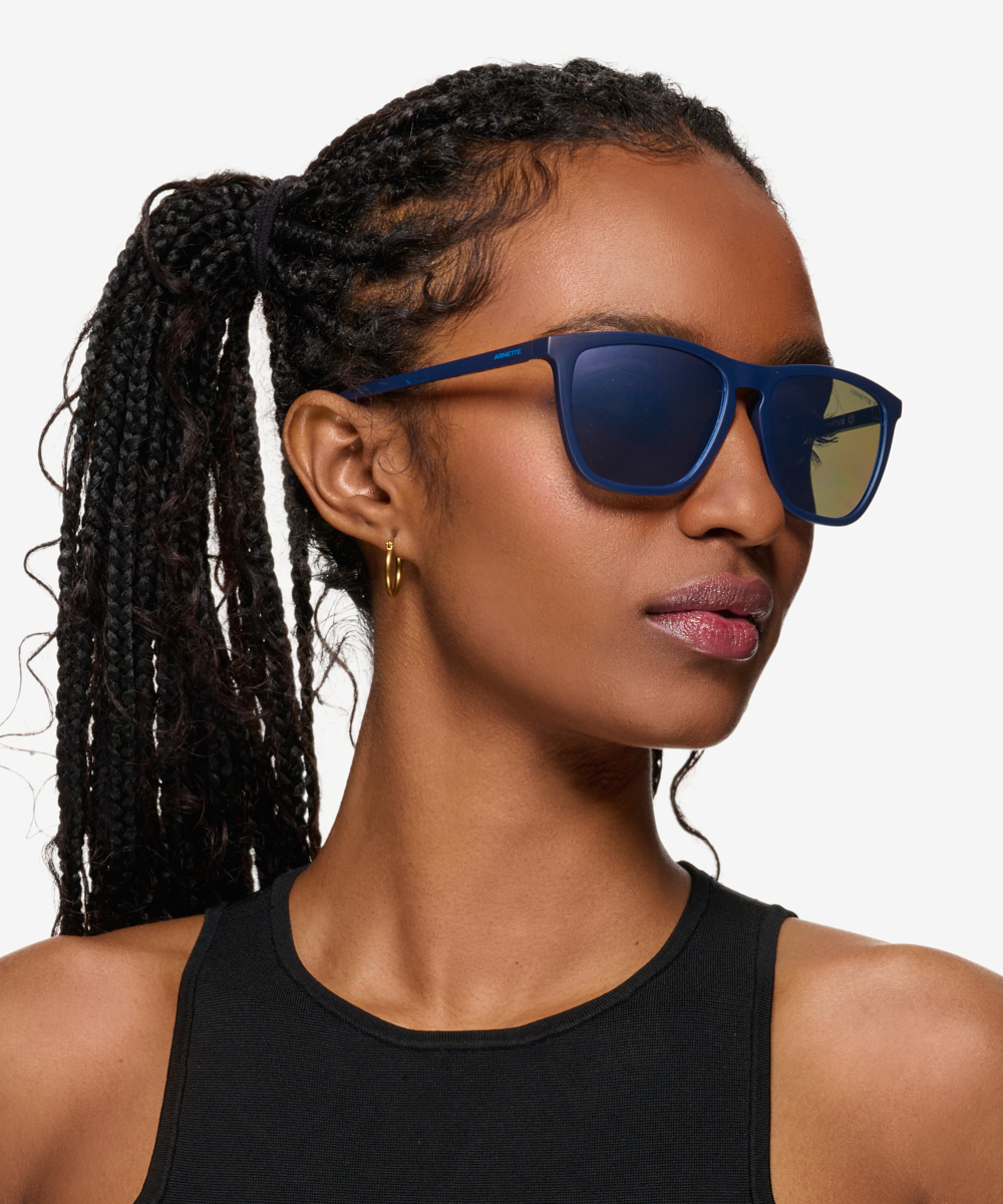 ARNETTE Fry - Square Navy Frame Prescription Sunglasses | Eyebuydirect