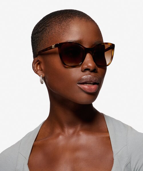 Vogue Eyewear VO5243SB Dark Tortoise PlasticSunglass Frames for Women from EyeBuyDirect