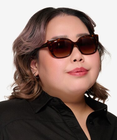 Dark Tortoise Vogue Eyewear VO5337S -  Plastic Sunglasses