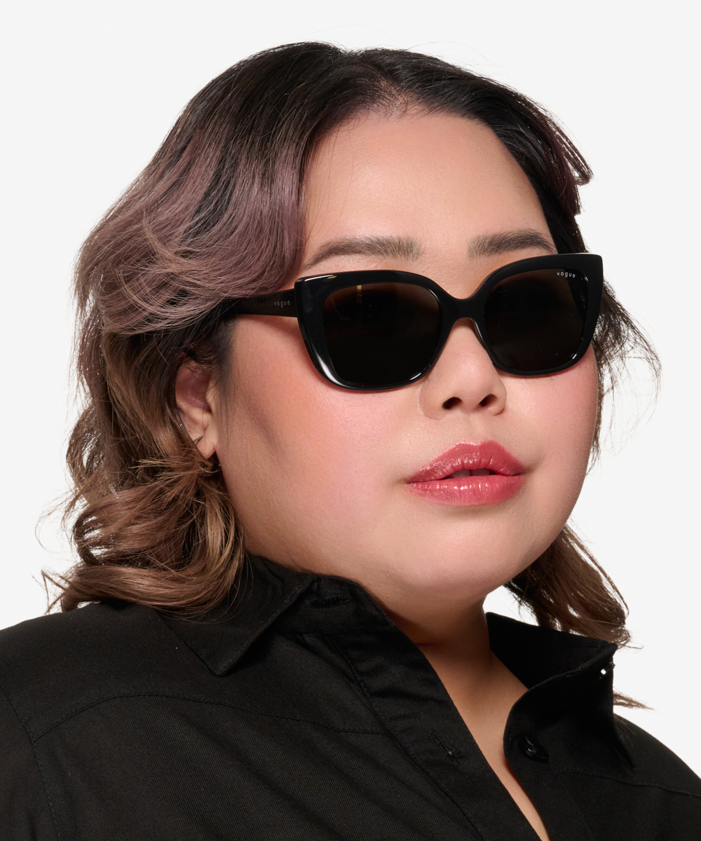 Vogue Eyewear VO5337S Cat Eye Black Frame Sunglasses For Women