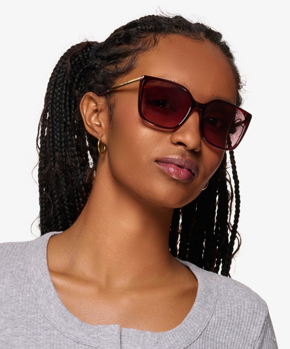 Vogue Eyewear VO5353S Square Red Frame Sunglasses For Women Eyebuydirect Canada