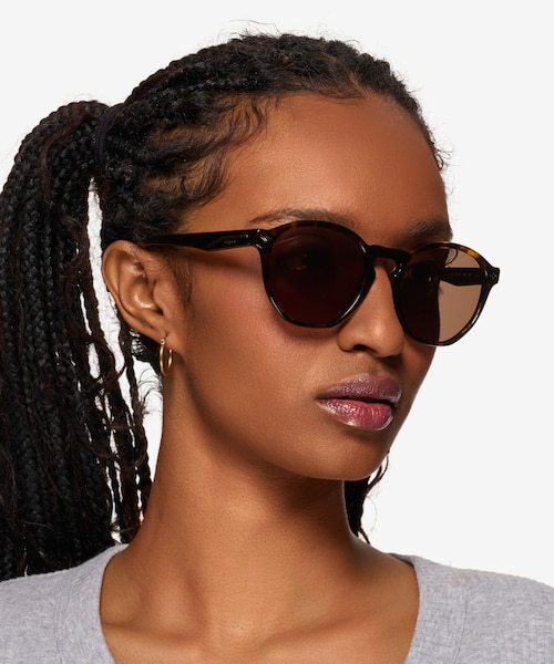 Vogue Eyewear VO5368S Dark Tortoise AcetateSunglass Frames for Women from EyeBuyDirect