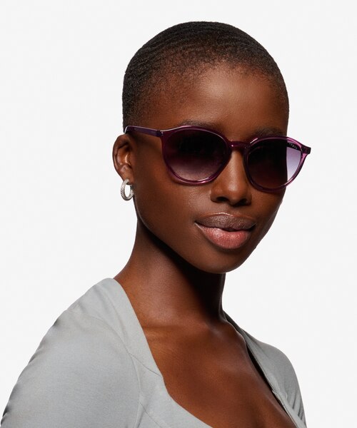 Vogue Eyewear VO5374S Violet Transparent PlasticSunglass Frames for Women from EyeBuyDirect