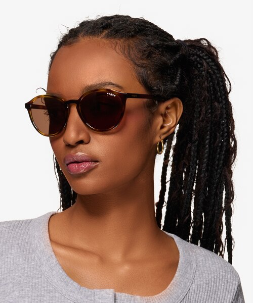 Vogue Eyewear VO5374S Dark Tortoise PlasticSunglass Frames for Women from EyeBuyDirect
