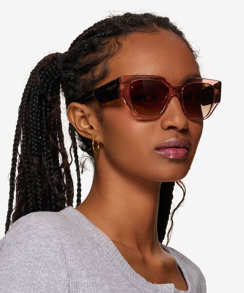 Transparent Pink Vogue Eyewear VO5409S -  Acetate Sunglasses