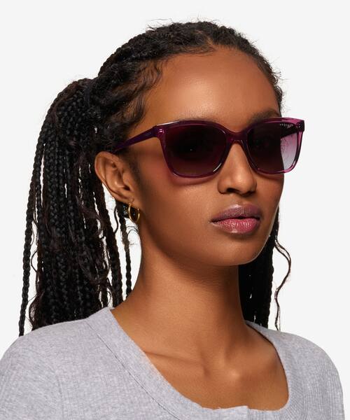 Transparent Purple Vogue Eyewear VO5426S -  Plastique Sunglasses