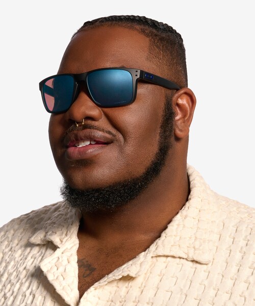 Oakley Holbrook Xl - Square Black Frame Sunglasses For Men | Eyebuydirect