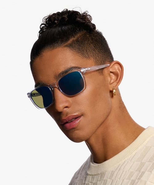 Oakley Ojector Polished Clear PlasticSunglass Frames for Men from EyeBuyDirect