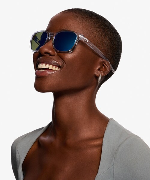 Oakley Ojector - Square Polished Frame Prescription Sunglasses | Eyebuydirect