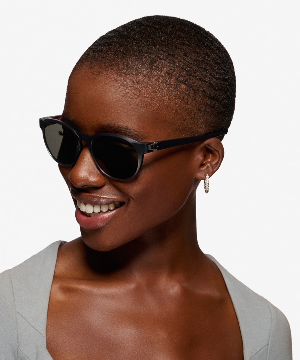 Matte black on sale sunglasses womens