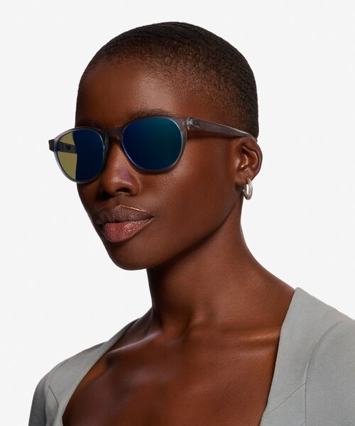 Oakley Reedmace Matte Gray Ink PlasticSunglass Frames for Women from EyeBuyDirect