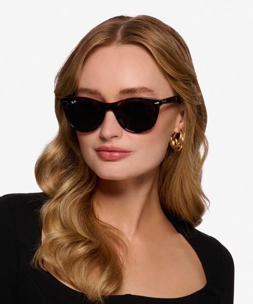 Ray-Ban RB2185 Tortoise On Transparent Brown AcetateSunglass Frames for Women from EyeBuyDirect