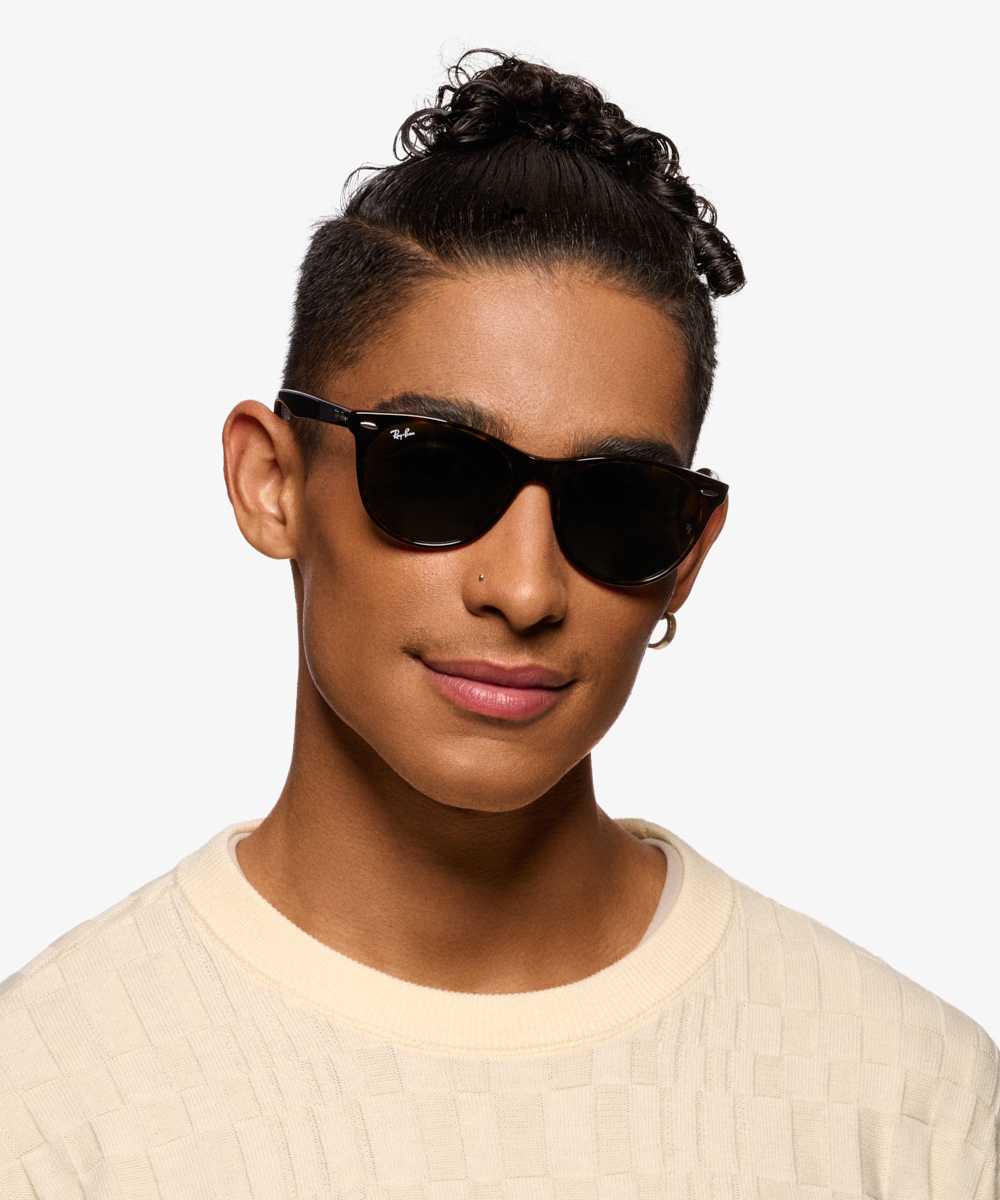 RayBan RB2185 Round Tortoise Frame Prescription Sunglasses