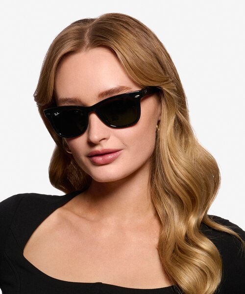 Ray-Ban RB4105 Black PlasticSunglass Frames for Women from EyeBuyDirect