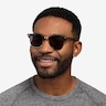 Ray-Ban RB3716 Clubmaster Black On Silver AcetateSunglass Frames for Men from EyeBuyDirect