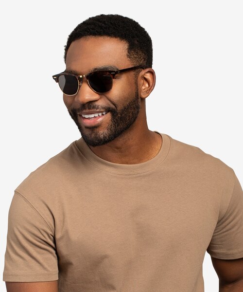 Ray-Ban RB3016 Clubmaster Tortoise AcetateSunglass Frames for Men from EyeBuyDirect