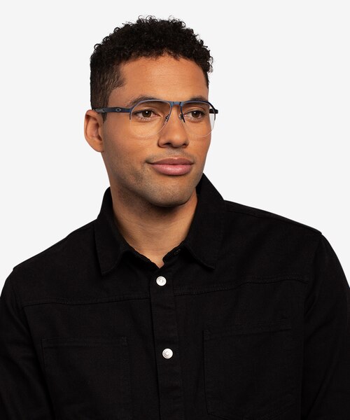 Oakley Tenon Matte Midnight TitaniumEyeglass Frames for Men from EyeBuyDirect