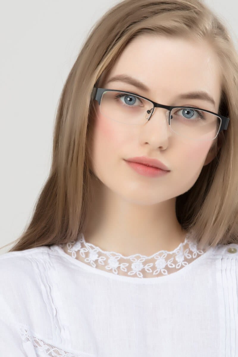 Semi rimless cheap rectangular glasses