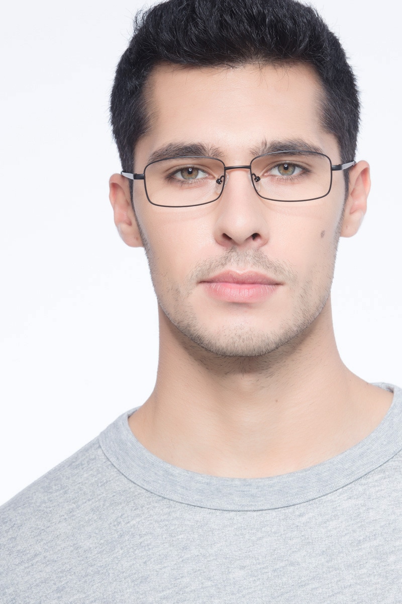 Brodie Rectangle Black Full Rim Eyeglasses Eyebuydirect